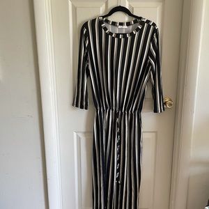 Striped soft jersey dress